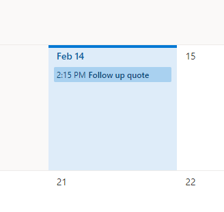 Calendar example
